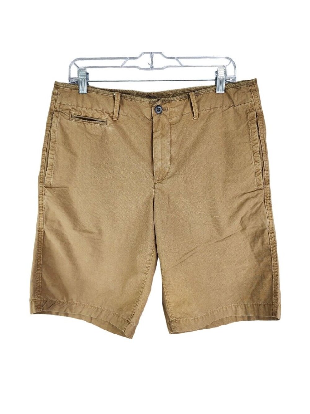 Mens Gap Brown Khaki Chino Shorts 100% Cotton 10" Inseam Size 34